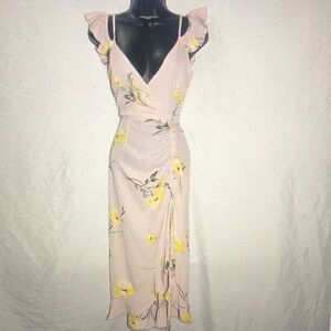 Chic Ruffle Sleeve Floral Dress